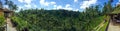 Panorama of Beautiful rice terraces in the morning at Tegallalang village