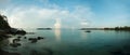 Panorama of beautiful scenery seascape composition of nature in