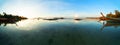 Panorama of beautiful scenery seascape composition of nature in