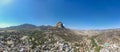 Panorama of the beautiful single stone mountain like
