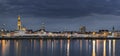 Panorama of the beautiful skyline of Antwerp, Belgium with the Cathedral of our Lady on the left