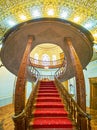 Panorama of Beautiful staircases of Glass and Ceramic Museum in