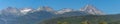 Panorama of beautiful trees and forest in Whistler/Blackcomb, Wedgemont Mountain and the Singing Pass Mountain Range in British