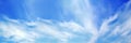 panorama of beautiful white cloud on blue sky Royalty Free Stock Photo