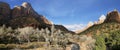 Panorama at the begining of Zion canyon scenic drive