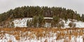 Panorama of the beginning of winter in the Tula region