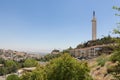 Bekaa Valley and church tower in Zahle, Lebanon