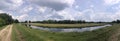 Panorama from the Beneden Regge river Royalty Free Stock Photo