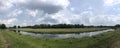 Panorama from the Beneden Regge river Royalty Free Stock Photo