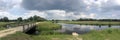 Panorama from the Beneden Regge river in Overijssel