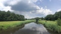 Panorama from the Beneden Regge river Royalty Free Stock Photo