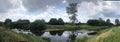 Panorama from the Beneden Regge river Royalty Free Stock Photo