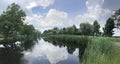 Panorama from the Beneden Regge river Royalty Free Stock Photo