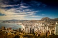 Panorama of Benidorm city and beach in Spain Royalty Free Stock Photo