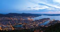 Panorama of Bergen Norway Royalty Free Stock Photo