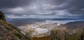 Panorama of Bergen town seen from above Royalty Free Stock Photo