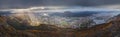 Panorama of Bergen town seen from above Royalty Free Stock Photo