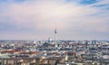 Panorama of Berlin with tv tower and Berliner Dom