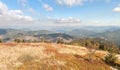 Panorama of Beskid Mountains in Poland Royalty Free Stock Photo