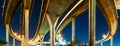 Panorama Bhumibol highway Bridge Royalty Free Stock Photo