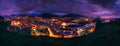 Panorama of Bilbao at night Royalty Free Stock Photo