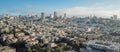 Panorama aerial view Russian Hill neighborhood in San Francisco, CA, USA Royalty Free Stock Photo