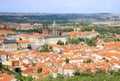 Panorama bird-eye view of the Prague Castle