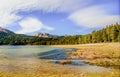 Panorama of Black Lake ( Crno jezero),Durmitor, Montenegro Royalty Free Stock Photo
