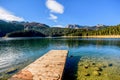 Panorama of Black Lake ( Crno jezero),Durmitor, Montenegro Royalty Free Stock Photo