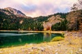 Panorama of Black Lake ( Crno jezero),Durmitor, Montenegro Royalty Free Stock Photo