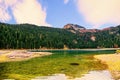 Panorama of Black Lake ( Crno jezero),Durmitor, Montenegro Royalty Free Stock Photo