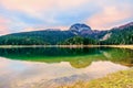 Panorama of Black Lake ( Crno jezero),Durmitor, Montenegro Royalty Free Stock Photo