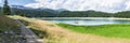 Panorama of The Black Lake Crno jezero in Durmitor National Park, Montenegro Royalty Free Stock Photo