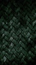 Panorama black weave wood texture for wallpaper background. Panoramic dark black bamboo woven texture.