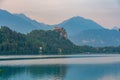 Panorama of Bled castle in Slovenia