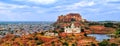 Panorama of blue city Jodhpur, India Royalty Free Stock Photo