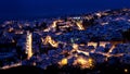Panorama of blue medina of Chefchaouen, Morocco Royalty Free Stock Photo