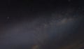 Panorama blue night sky milky way and star on dark background. stars, nebula and galaxy with noise and grain..amazing Royalty Free Stock Photo