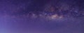 Panorama blue night sky milky way and star on dark background.Universe filled with stars, nebula and galaxy with noise and grain.P Royalty Free Stock Photo