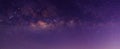Panorama blue night sky milky way and star on dark background.Universe filled with stars, nebula and galaxy with noise and grain.P Royalty Free Stock Photo