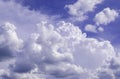 Panorama blue sky background with tiny clouds Royalty Free Stock Photo