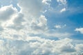 Panorama blue sky background with tiny clouds Royalty Free Stock Photo