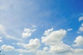 Panorama blue sky background with tiny clouds Royalty Free Stock Photo