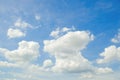 Panorama blue sky with tiny white clouds nature background Royalty Free Stock Photo