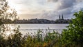 Panorama of Bordeaux and Garonne river