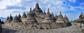 Panorama Borobudur Temple. Royalty Free Stock Photo