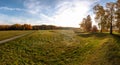 Panorama of Borodino field in Central Russia.