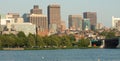 Panorama of Boston Harbor and Skyline Royalty Free Stock Photo