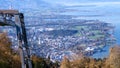 Panorama of Bregenz. View from mountain Pfaender Royalty Free Stock Photo