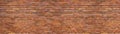 Panorama brick wall, a broad band of the surface of masonry Royalty Free Stock Photo